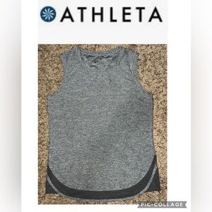 Athleta Charcoal Sleeveless Tank Top